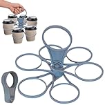 6Cups Portable & Foldable Cup Carrier Holder with Handle,Su/per Carry Beverage Cup Carrier,Cu/p Car/rier Ho/lder for Festivals,Dri/nks Hol/der Holiday with Handle