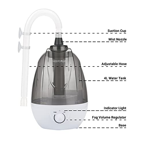 4L grote watertank reptiel luchtbevochtiger meneer INKBIRDPLUS Verstelbare mistuitgang Super Fogger voor reptielen… - Afbeelding 5