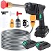 12V Cordless Pressure Washer, Battery Powered Portable Power Washer with 2 Batteries, 320 PSI Handheld Jet Wash with 5M Hose, Adjustable Nozzle & Foam Bottle for Car, Patio, Garden, Bike