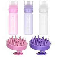 Okeno Select 5Stk Haaröl Applikator Flasche Kopfmassage Bürste,Hair Oil Applicator Bottle, Haarfärbebürste Flaschen, Aplikatorfläschchen für öl Haare Hair Oiling Applicators
