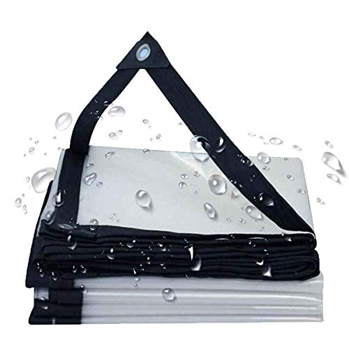 ZHCHL Transparent Imperméable Bâche Ombre Auvent 2mX3m, avec Oeillets Bâche Extérieur Anti UV Bâche D'auvent Imperméable en Plastique, pour Mobilier D'extérieur Cover