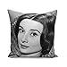Housse de Coussin Taie Audrey Hepburn Célébrité Vintag eActrice Hollywood Star (40x40 cm)