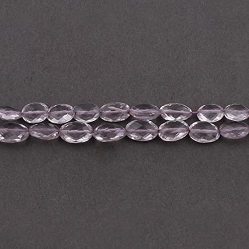 Pink Amethyst Faceted Oval briolettes en deux brins naturels pour création de bijoux