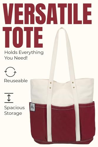 Large Cotton Canvas Tote Bag for Women – 40L Capacity, For Work, Gym, Beach, Travel and Daily Use, Magnetic Closure4