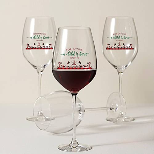 Verres à vin rouge en cristal gravé Isaïe 9 pour art de la table raffiné - 8