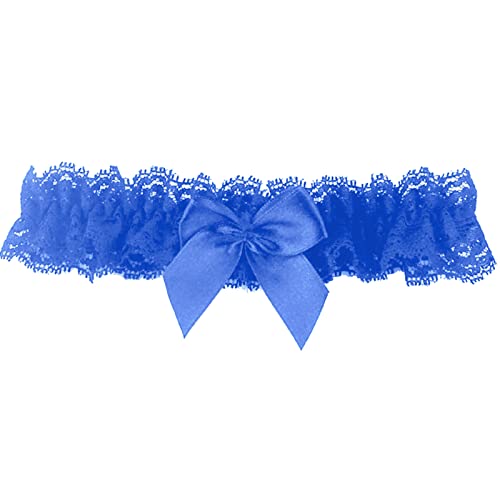 Image of Blue Garters for Bride Wedding Garter Set for Bride Bridal Garter Leg Thigh Blue