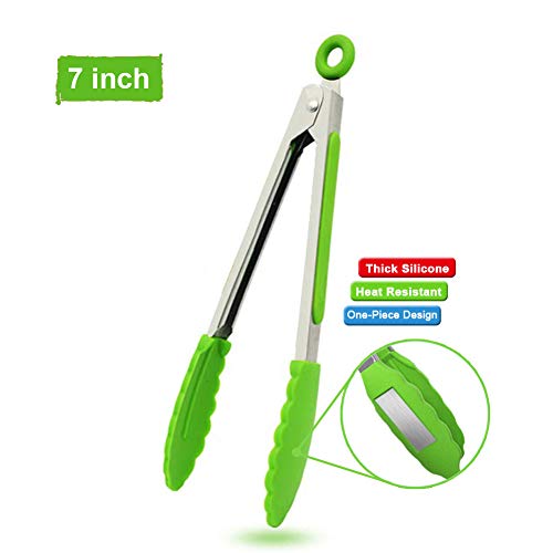 Kitchen Tongs - Stainless Steel Cooking Tongs with Silicone Tip, Heavy Duty, Non-Slip