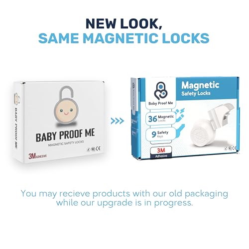 Image of Baby Proof Me Baby Proofing Magnetic Child Safety Cabinet Locks, 36-Pack