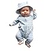 Divertido Pijama con Capucha,K-Youth Pelele Bebe Niño Invierno Ropa Bebe Niña Recien Nacida Ropa de Dormir Unisex Body Bebe Niña Bodies para Niñas Mameluco Infantil Niños Mono (Azul, 0-6 Meses)