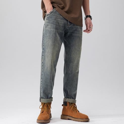 Jeans Pants Trouser Denim Red Ear Quality Stylish Spring and Autumn Loose Casual Slim Classic Men's Long2