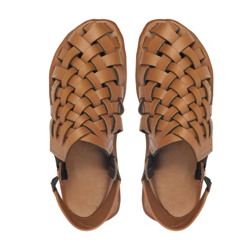 McParkar Leather Stylish And Comfortable Mens Flip-Flops Casual Wear Sandals For Daily Use Outdoor Slippers In Tan With Numeric 8 (B0BG2ZFTHT) Amazon Price History, Amazon Price Tracker