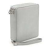 BTSKY® Deluxe PU Leather Pencil Case For Colored Pencils - 120 Slot Pencil Holder (Grey)