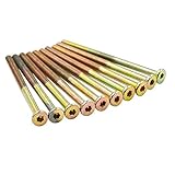 Mecion 10 Pcs Crib Screws M6 x 90mm Zinc Plated Hex Socket Head Cap Screws for Beds Headboards Chairs Furniture