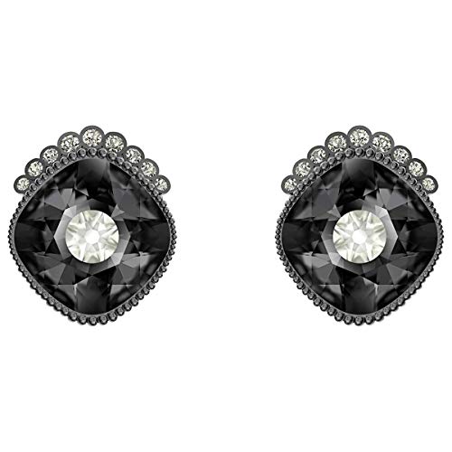 Swarovski Black Baroque Stud Pierced Earrings Graphite One Size