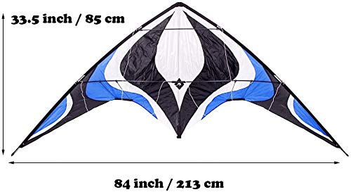 Babyeden Blue Sport Prism Delta Dual-Line Stunt Kite, 84-Inch #TOP1
