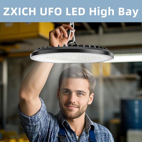 UFO LED High Bay Light 200W pack de 10 lampes industrielles 6000K - 7