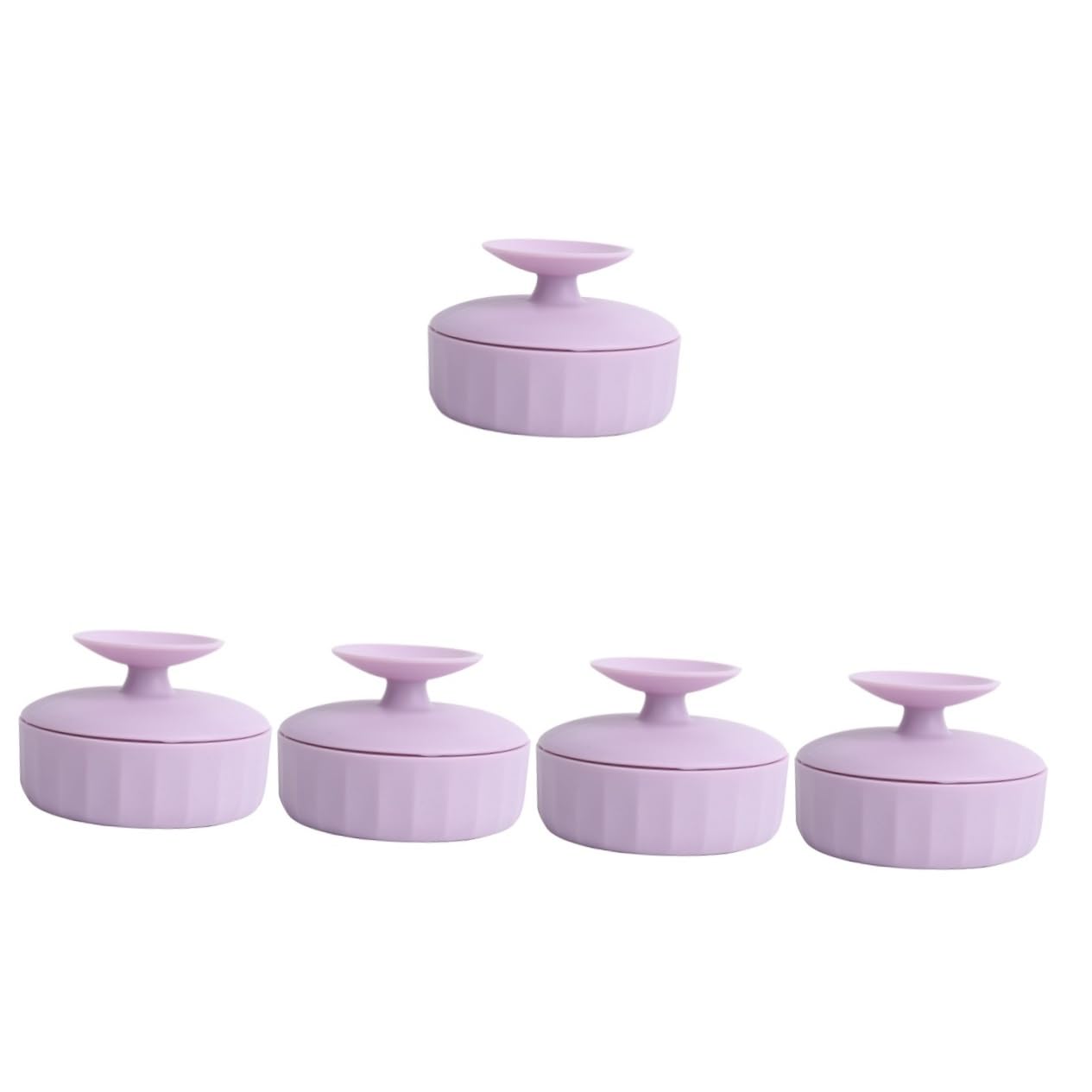 5stücke Kosmetikpinsel-reinigungstool Dual-use Reinigungsschale Aus Silikon Für Make-up-pinsel Wiederverwendbar Kompakt Zur Reinigung Von Lidschatten Und Augenbrauenpinseln