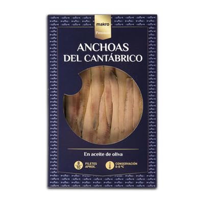 Anchoas del Cantábrico METRO Chef – En Aceite de Oliva | Disponibles en Tarro, Tarrina y Lata | (1 PAQUETE, Anchoa del Cantábrico en Aceite de Oliva 60g)