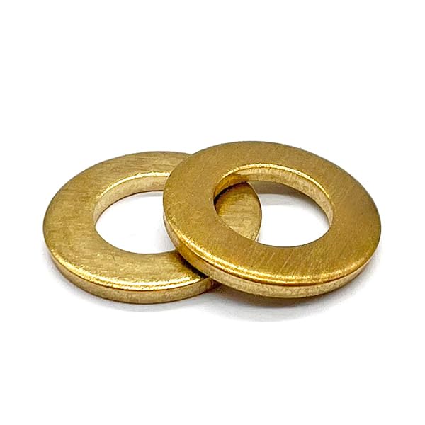(500 Pieces) 1/4" Solid Brass Flat Washers