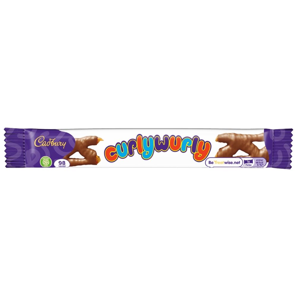 Cadbury Curly Wurly Chocolate Bar 20 g - Milk Chocolate With Caramel Centre