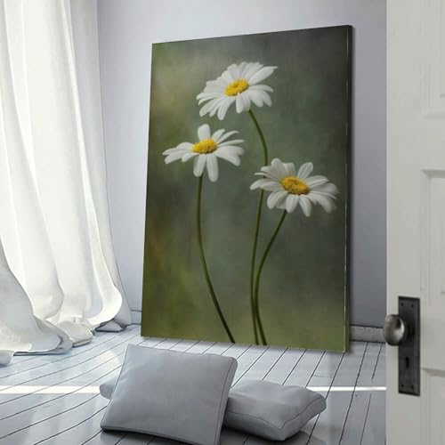 Poster marguerites blanches 40x60cm de style moderne