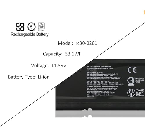 Image of Wefly RC30-0281 Laptop Battery Compatible for Razer Blade Stealth RZ09-02812E52-R3U1 13 i7-8565U 2018 2019 Series 3ICP6 /59 /84 Laptop Battery