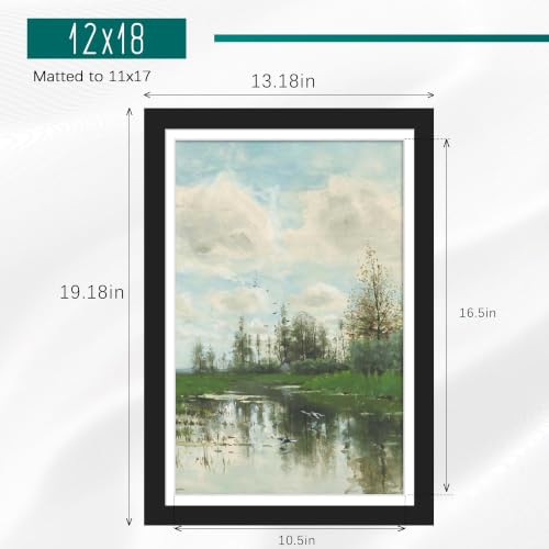 Image of Picrit 12x18 Black Poster Frame, Picture Frame for Wall, 3 Pack