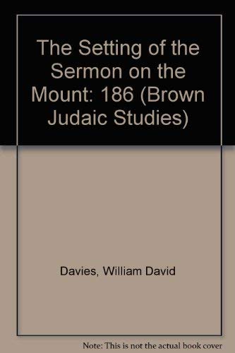 Setting of the Sermon on the Mount (Brown Judai... 1555404030 Book Cover