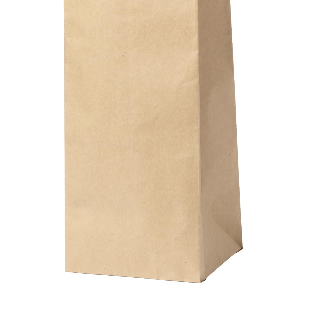 VINAK - Pack de 50 | 100 | 200 | Bolsas de Papel para Botella de Vino | 11 x 36 x 10 cm | Asa Retorcida Resistente | para Vino, Cava y Champán 1L (100, Kraft)