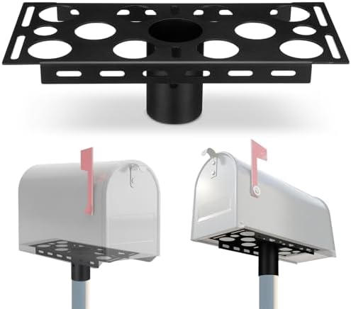 Amazon.com: Fiwochic Steel Mailbox Bracket for 2-3/8" Round Post ...