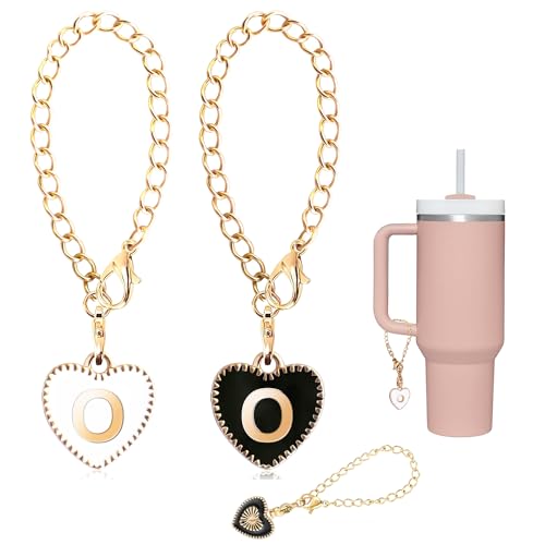 Letter Charm Accessories for Stanley Cup,Name ID Letter Handle Charm for Stanley/Simple Modern Tumbler Cup, Water Cup Initial Identification Charm(Letter-O)