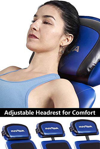 Innova Health And Fitness ITM4800 Advanced Heat And Massage Inversion Table,Black/ Blue / Gray thumb #4