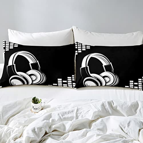Parure de lit casque de jeu et housse de couette géométrique - 5