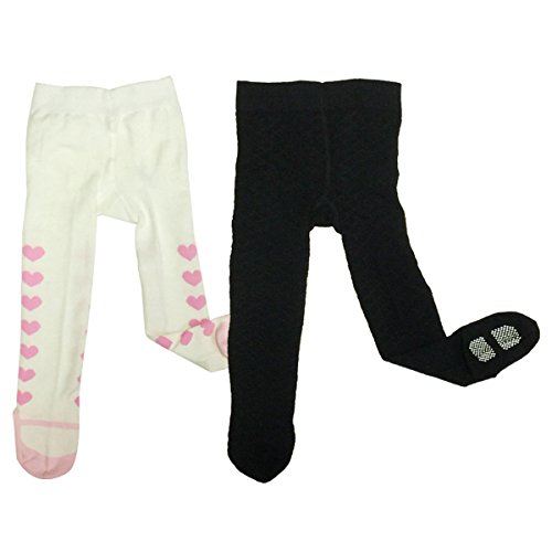 Bowbear Toddler Girl 2-Pair Non-Slip Tights, Mary Janes & Cross Pattern2