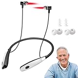 Ears & Nasal Red Light Therapy, No-More-Tinnitus, Tinnitus Relief for Ringing Ears Therapy Device, Neck Hanging Earbuds with Silicone Ear Canal Cover & Nasal Sleeve, Auto Off