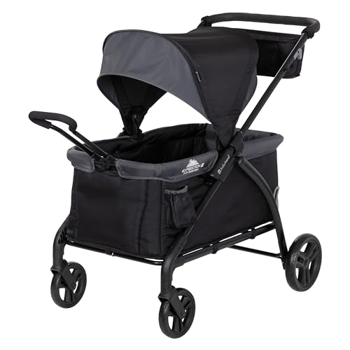 Image of Baby Trend Expedition® LTE 2-in-1 Stroller Wagon, Madrid Black