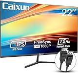Monitor Caixun 22 Zoll Monitor, IPS Business Computer Monitor 75Hz PC Bildschirm, FHD 1080P Monitor mit HDMI VGA Anschlüssen, Eye Comfort Ultra-Thin Screen (inklusive HDMI Kabel) CM22X3
