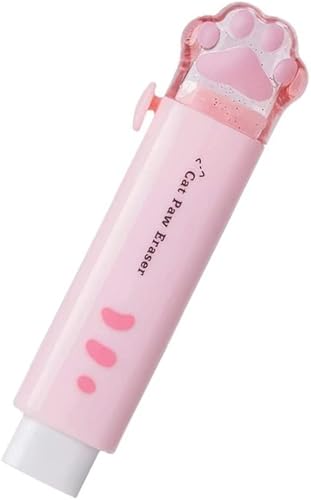 Cinta de corrección de dibujos animados, lindos borradores en forma de gato, doble punta, corrección de borrados lindos para niños y estudiantes de