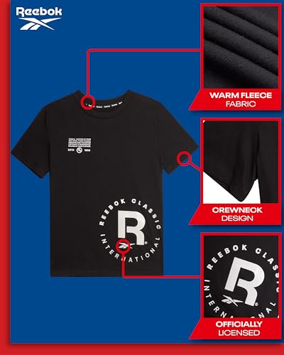 Reebok Boys' Short Sleeve Tee Shirt - Casual Performance Cotton Crew Neck Logo Graphic Tees for Boys (Sizes: 4-20)2