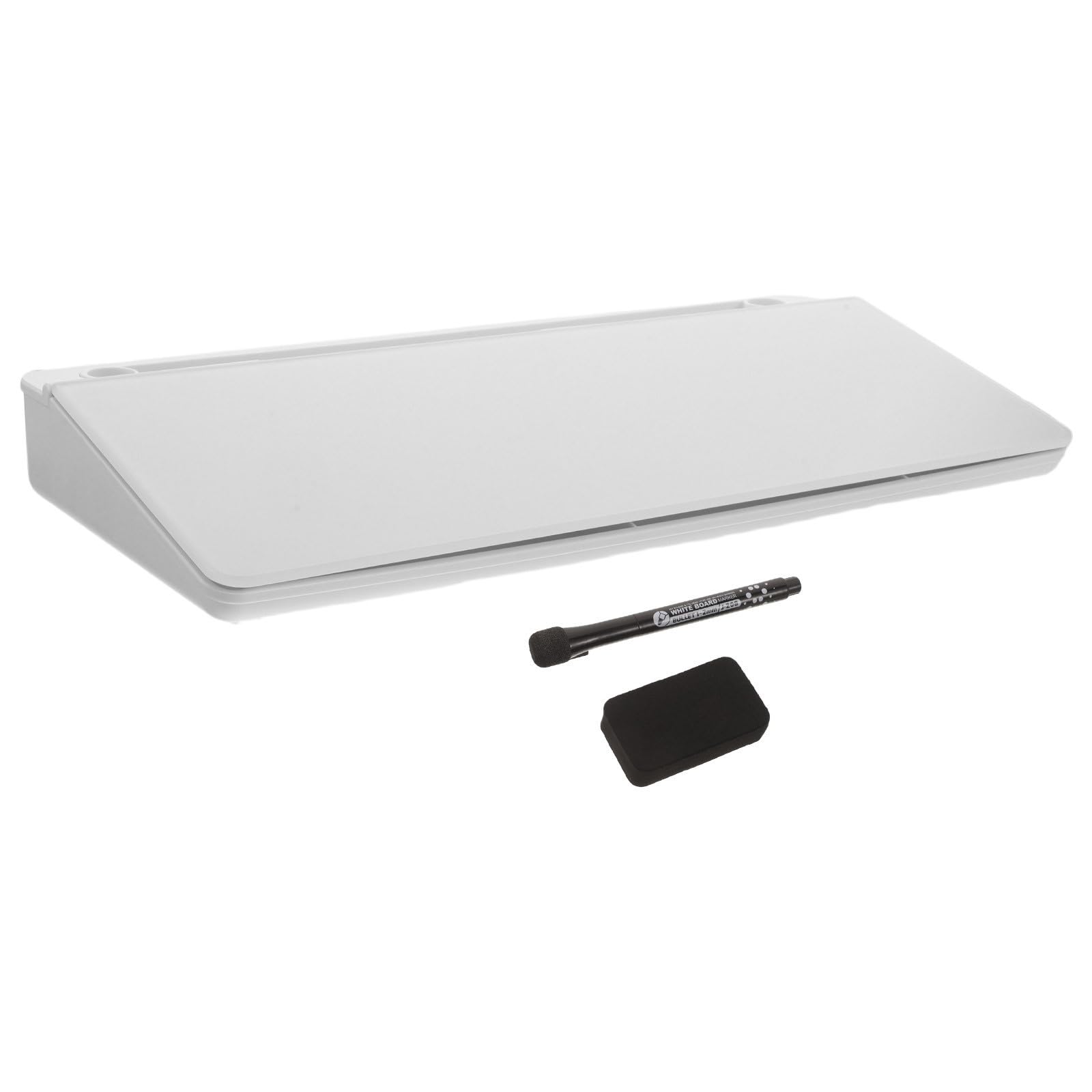 Glas Whiteboard für Schreibtisch mit Ablagefach und