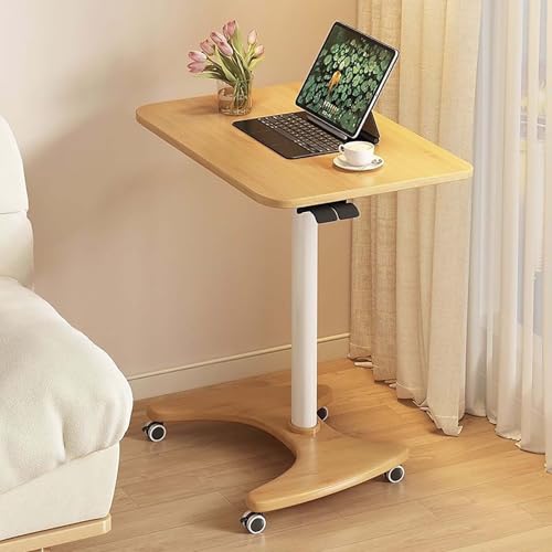 Table élévatrice pneumatique mobile – Podium pliable portable avec colonne élévatrice en alliage et 4 roulettes – Idéal pour les présentations et événements