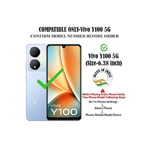 Image of COVERBLACK Rubber Back Cover for Vivo V2239 / Vivo Y100 - Transparent