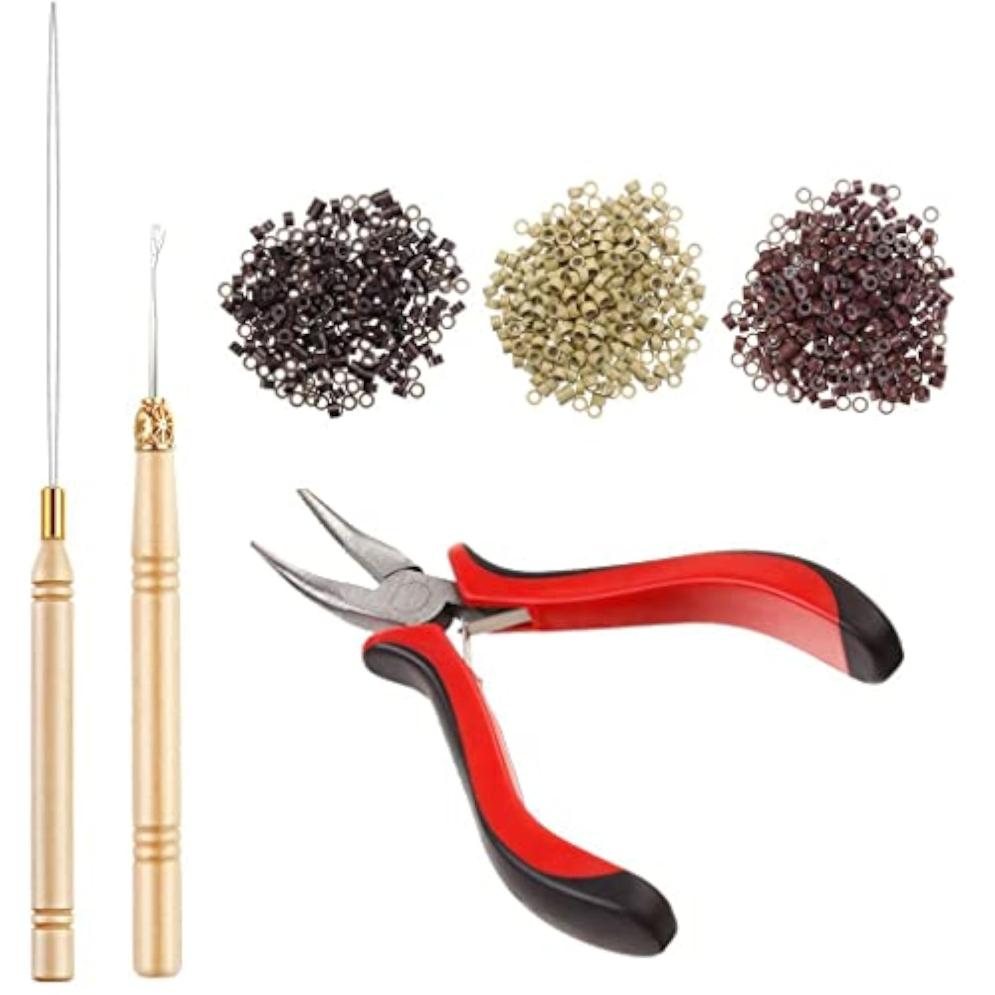 Micro Link Rings Beads Plier Hook Pulling Needle Tools