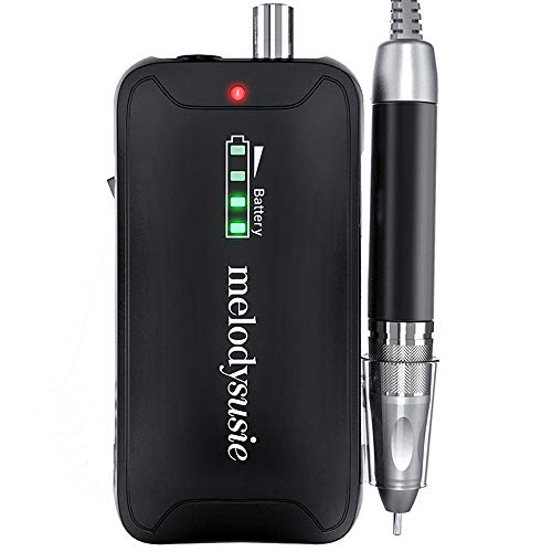 MelodySusie Professional Rechargeable Nail Drill Machine 35000 RPM, Portable Cordless Efile Nail Drill Kit with Low Noise (Sparkle)