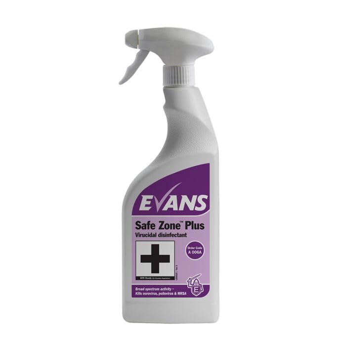 6 x 750ml Best Price Evans Safe Zone Plus Disinfectant Cleaner