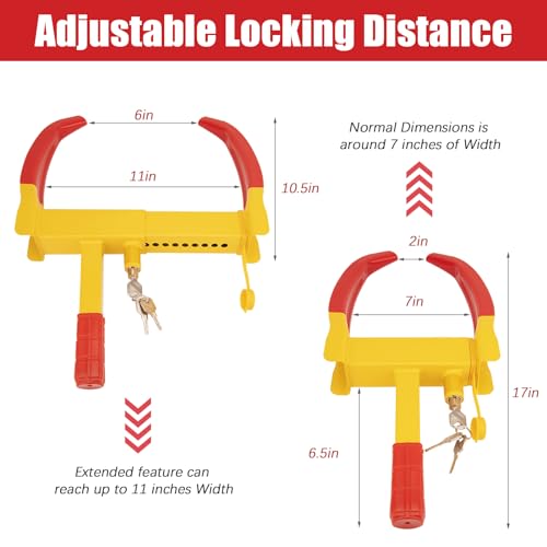 Mahoommakh Trailer Wheel Lock, Universal Security Trailer Lock Tires Anti Theft For Trailer Car Golf Cart thumb #2