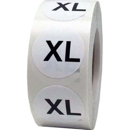 Amazon.com : L Clothing Labels Round Circle Stickers for Retail Apparel ...