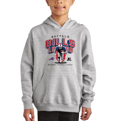 Junk Food NFL - Buffalo Bills - Halfback Blast - Officially Licensed Youth Pullover Fleece Hoodie for Boys and Girls