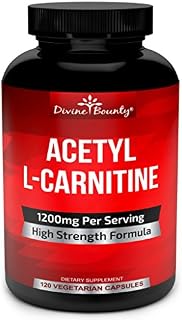 Acetyl L-Carnitine Capsules 1200mg Per Serving - L Carnitine Supplement 120 Vegetarian Capsules