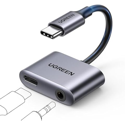 UGREEN USB C to 3.5mm Headphone and Charger Adapter Cover